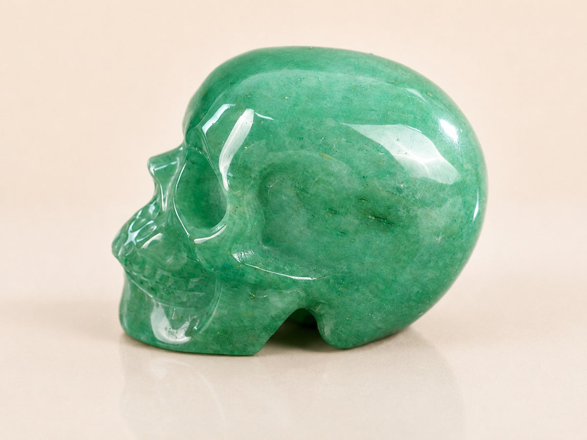 2.2-inch Green Aventurine Skull