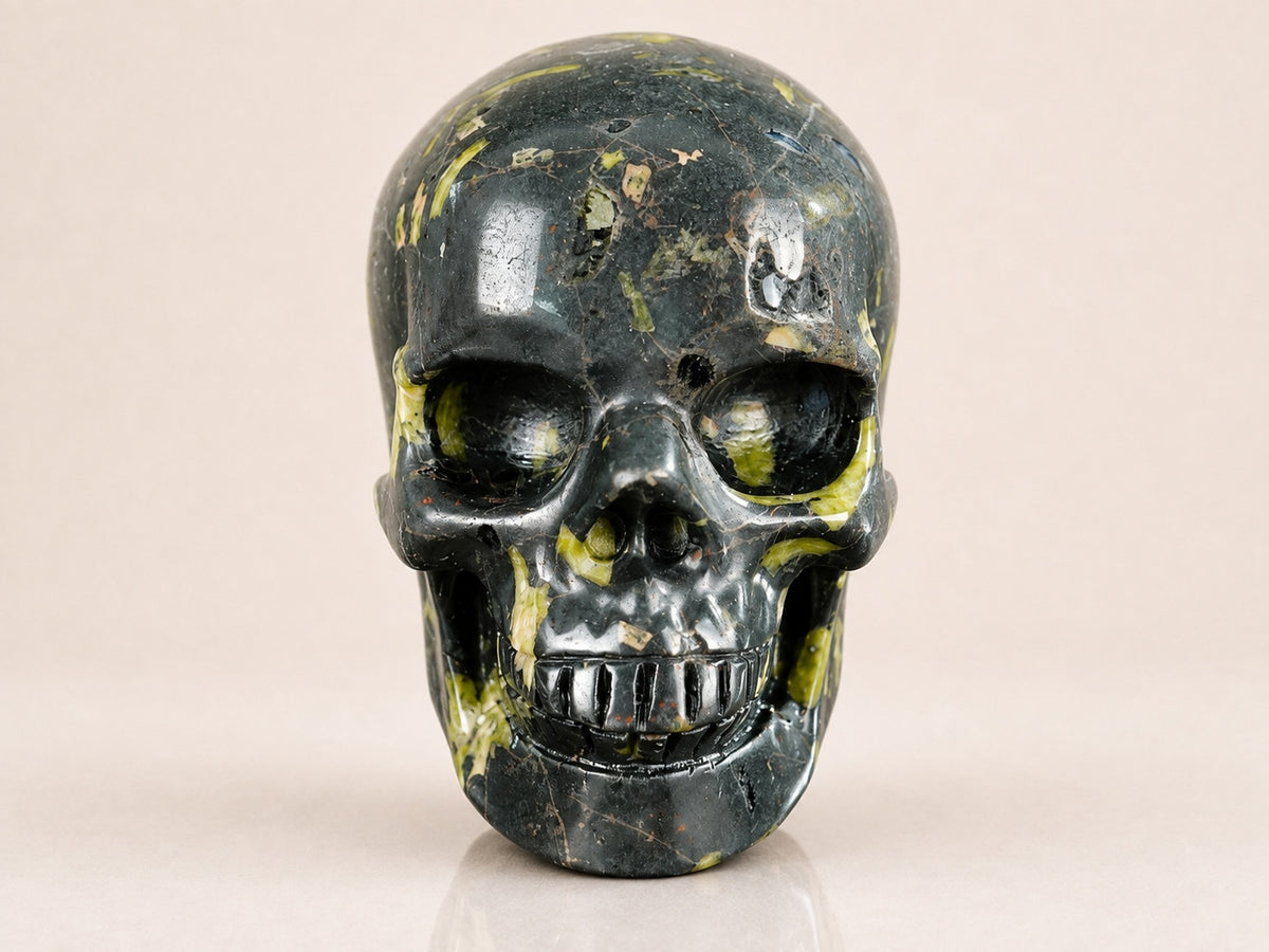 2.2-inch Plum Blossom Jade Skull