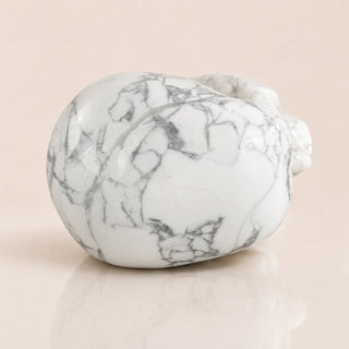 Crâne de Howlite de 3 pouces