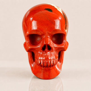 7,6 cm Roter Jaspis Totenkopf