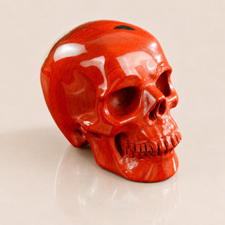 7,6 cm Roter Jaspis Totenkopf