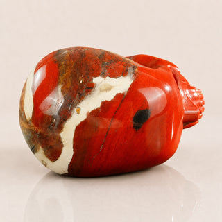 7,6 cm Roter Jaspis Totenkopf