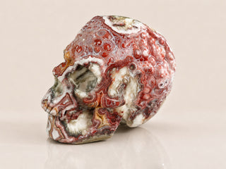 3-inch Red Crazy Lace Agate Skull