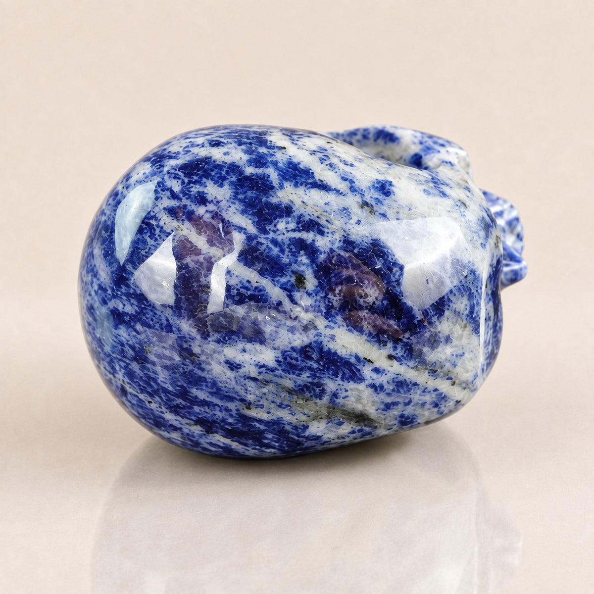 Crâne en sodalite de 3 pouces