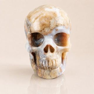 3-inch Blue Flower Agate Skull