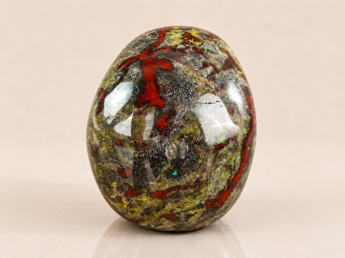 3-inch Dragon Blood Jasper Skull