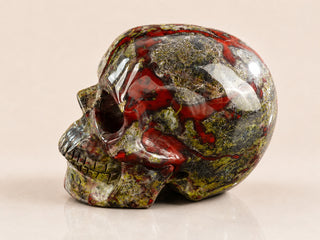 3-inch Dragon Blood Jasper Skull