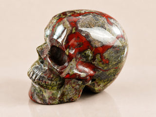3-inch Dragon Blood Jasper Skull