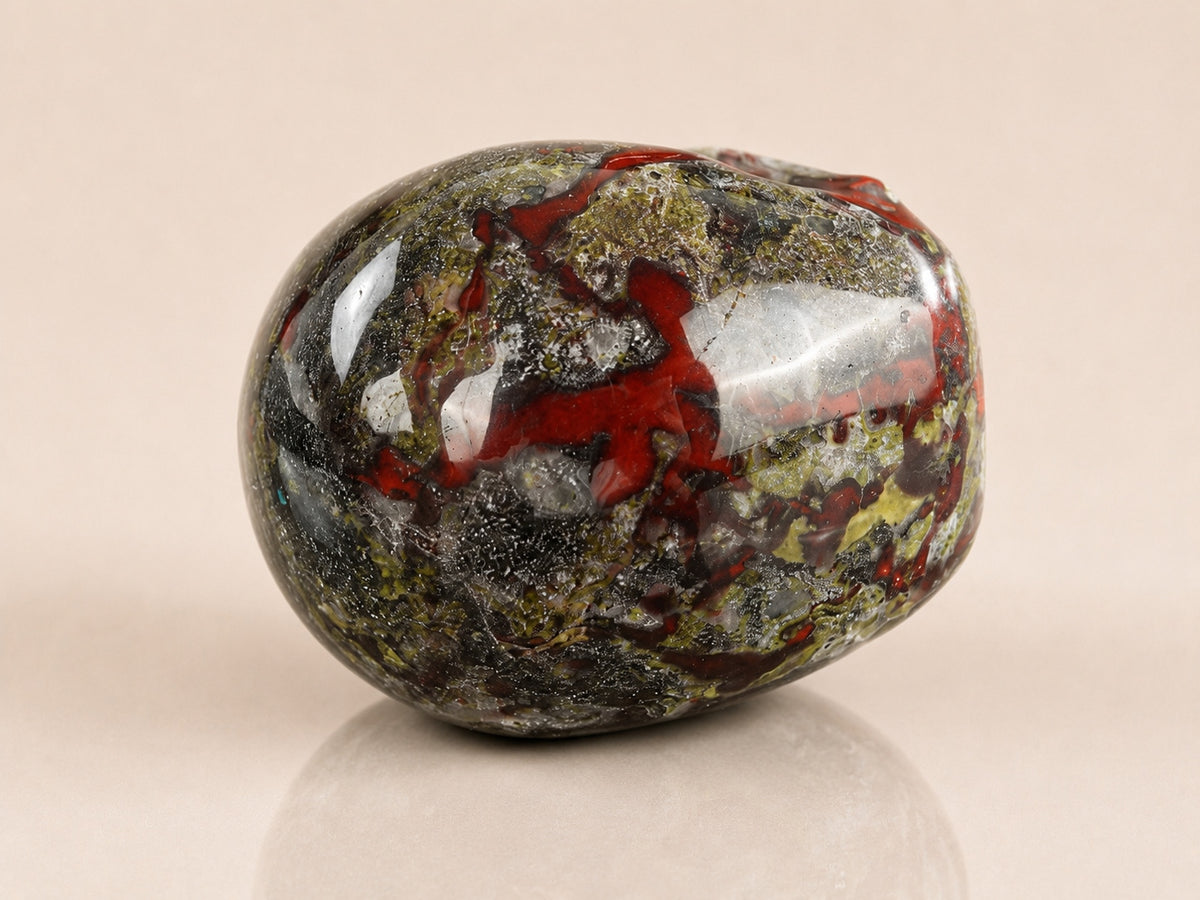 3-inch Dragon Blood Jasper Skull
