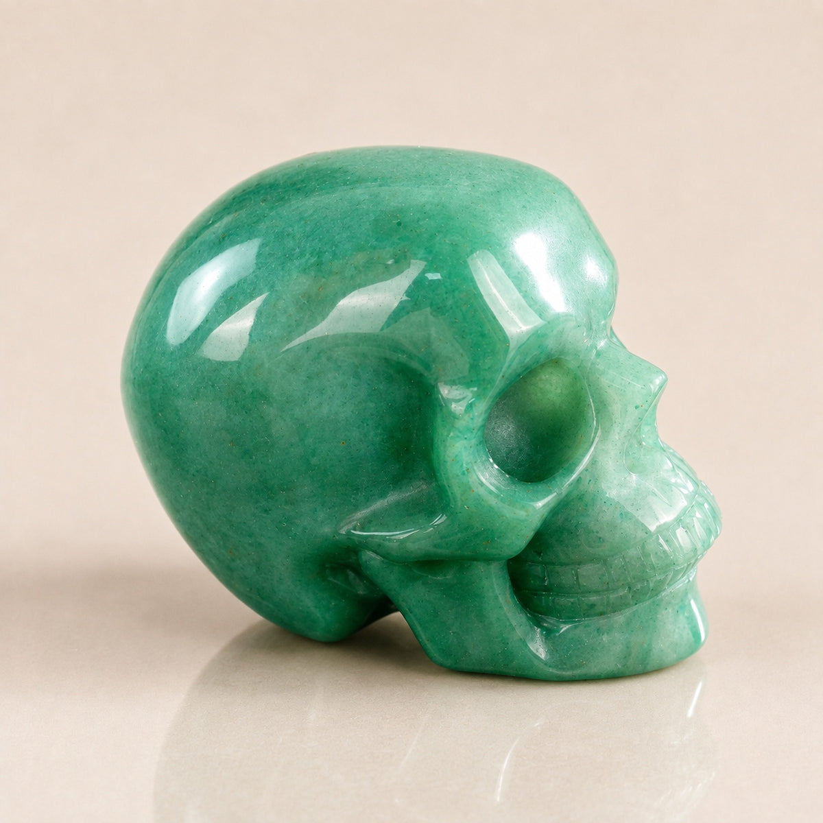 3-inch Green Aventurine Skull