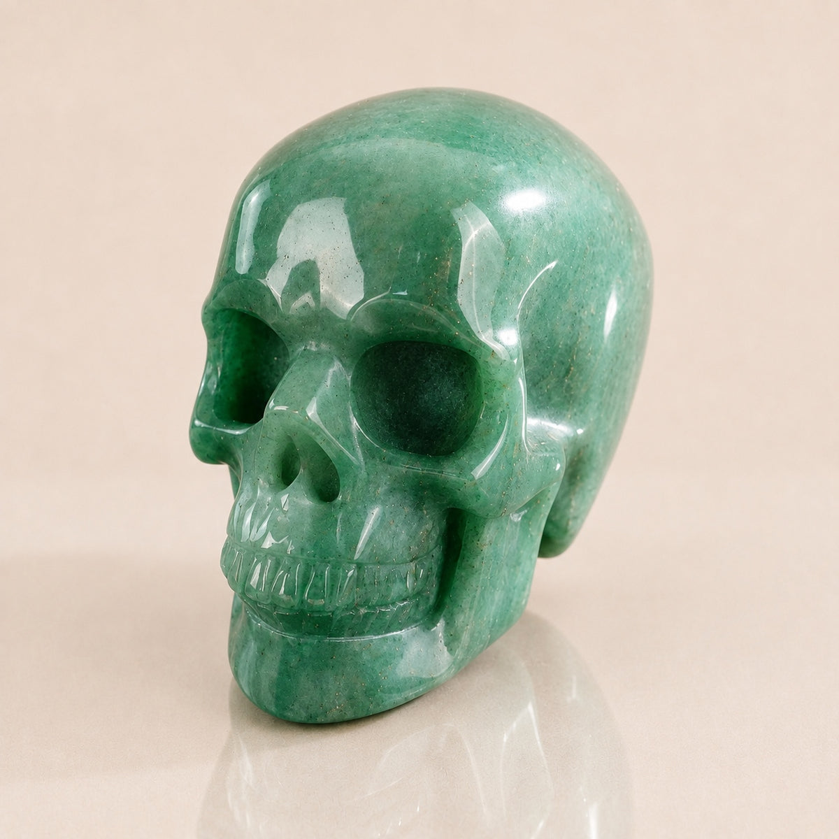 3-inch Green Aventurine Skull