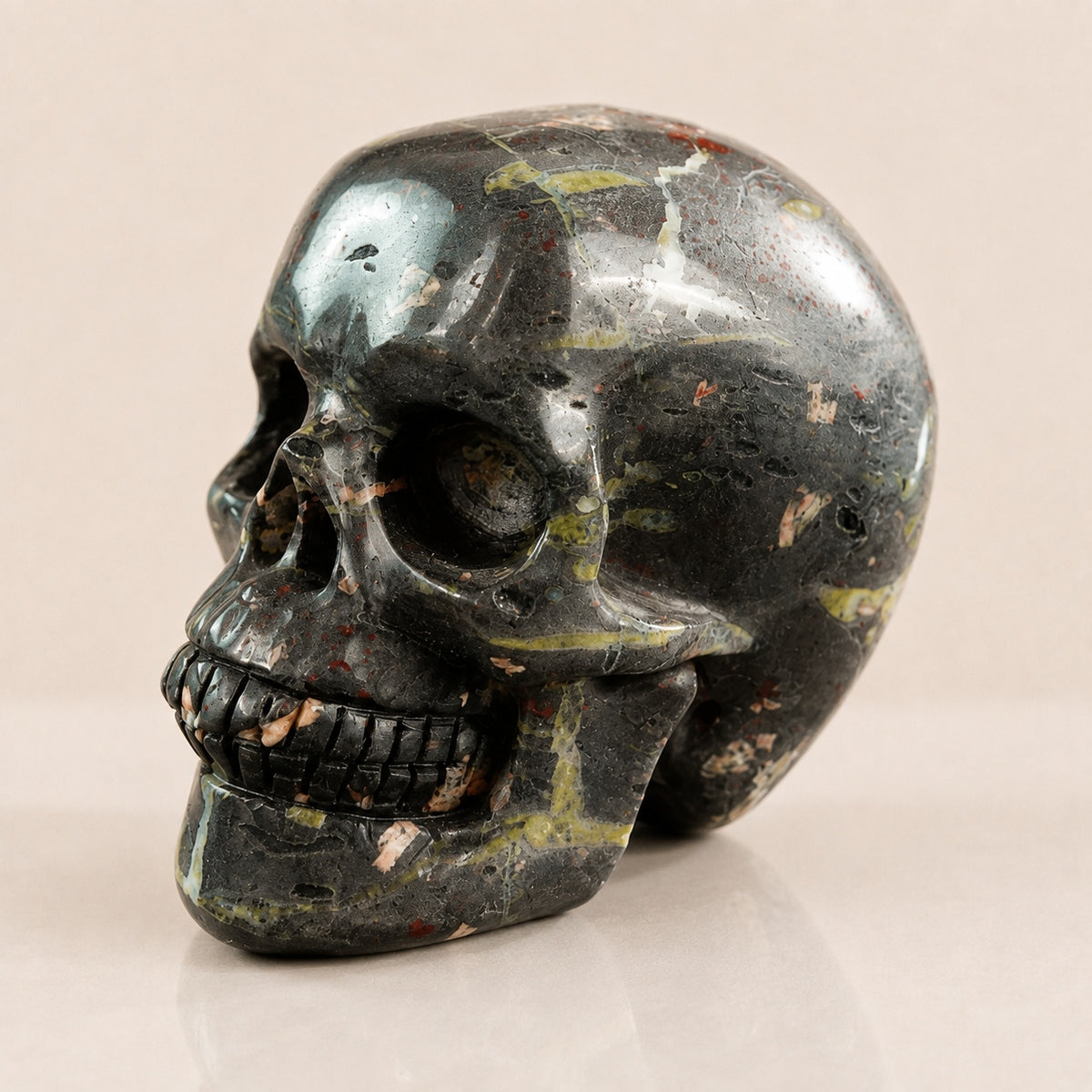 3-inch Plum Blossom Jade Skull