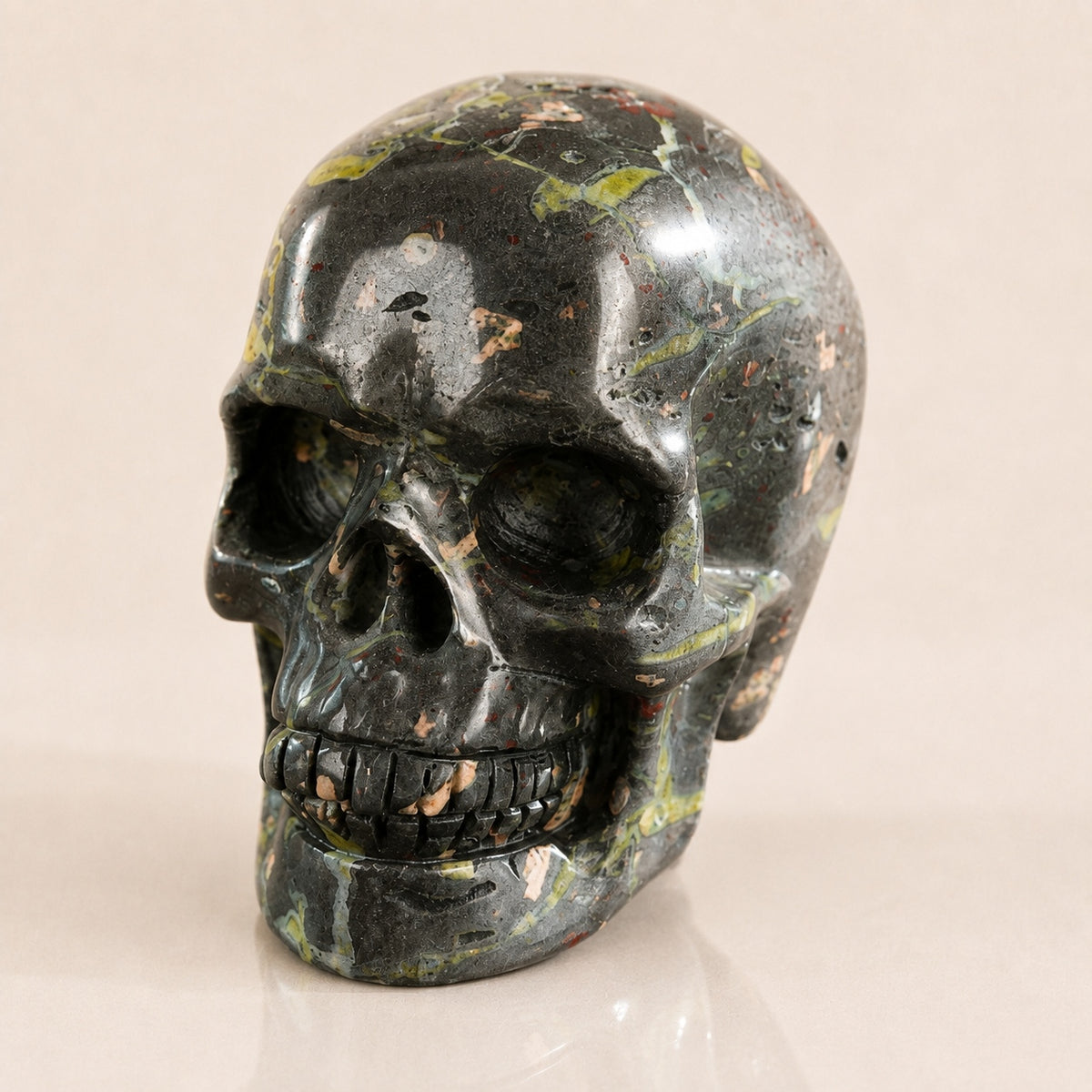 3-inch Plum Blossom Jade Skull