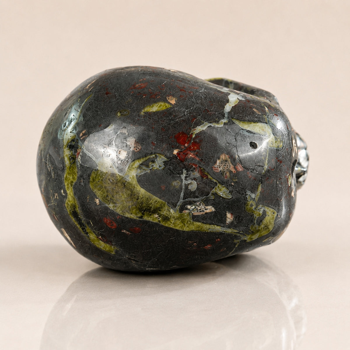 3-inch Plum Blossom Jade Skull