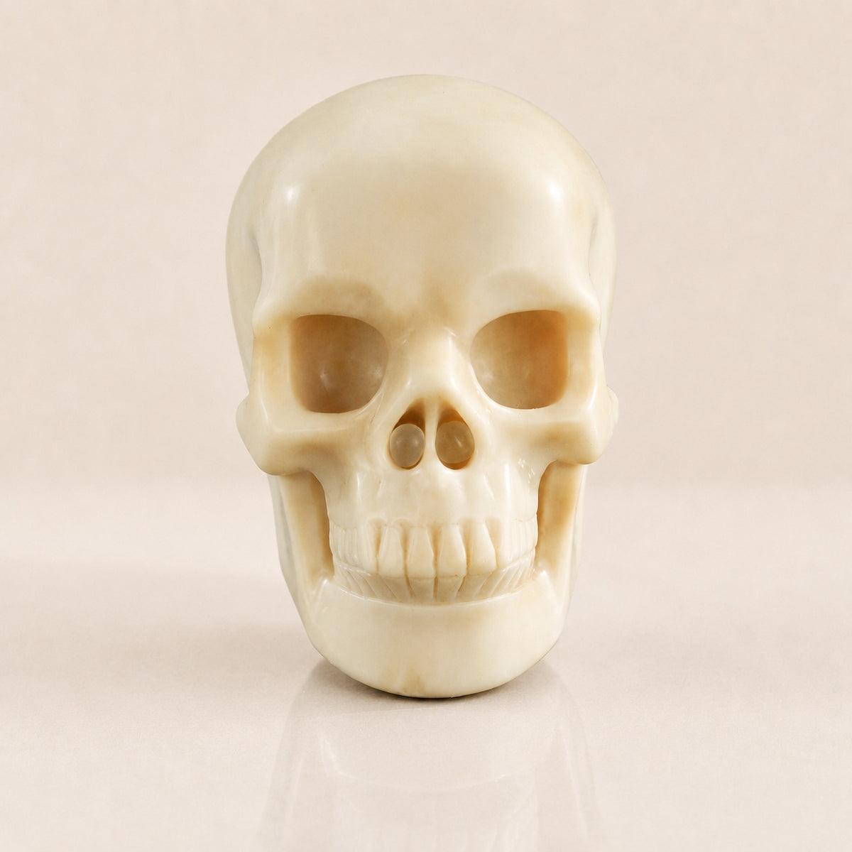 3-inch Ivory Jade Skull