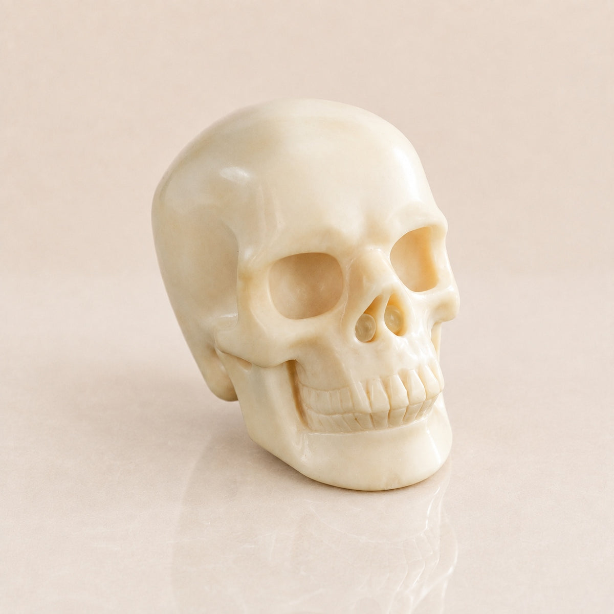 3-inch Ivory Jade Skull