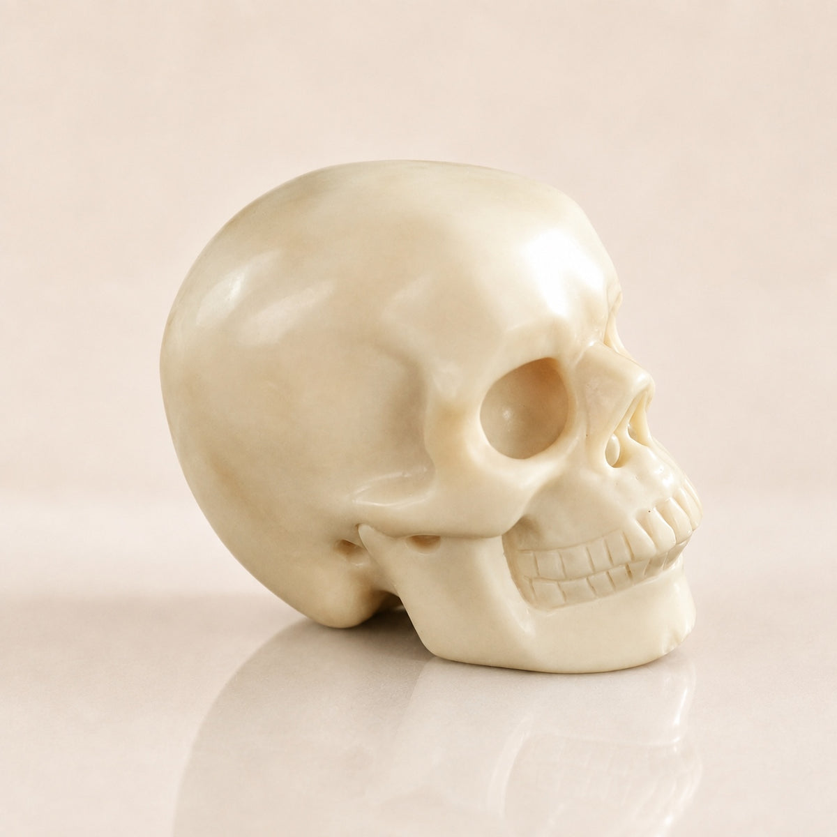 3-inch Ivory Jade Skull