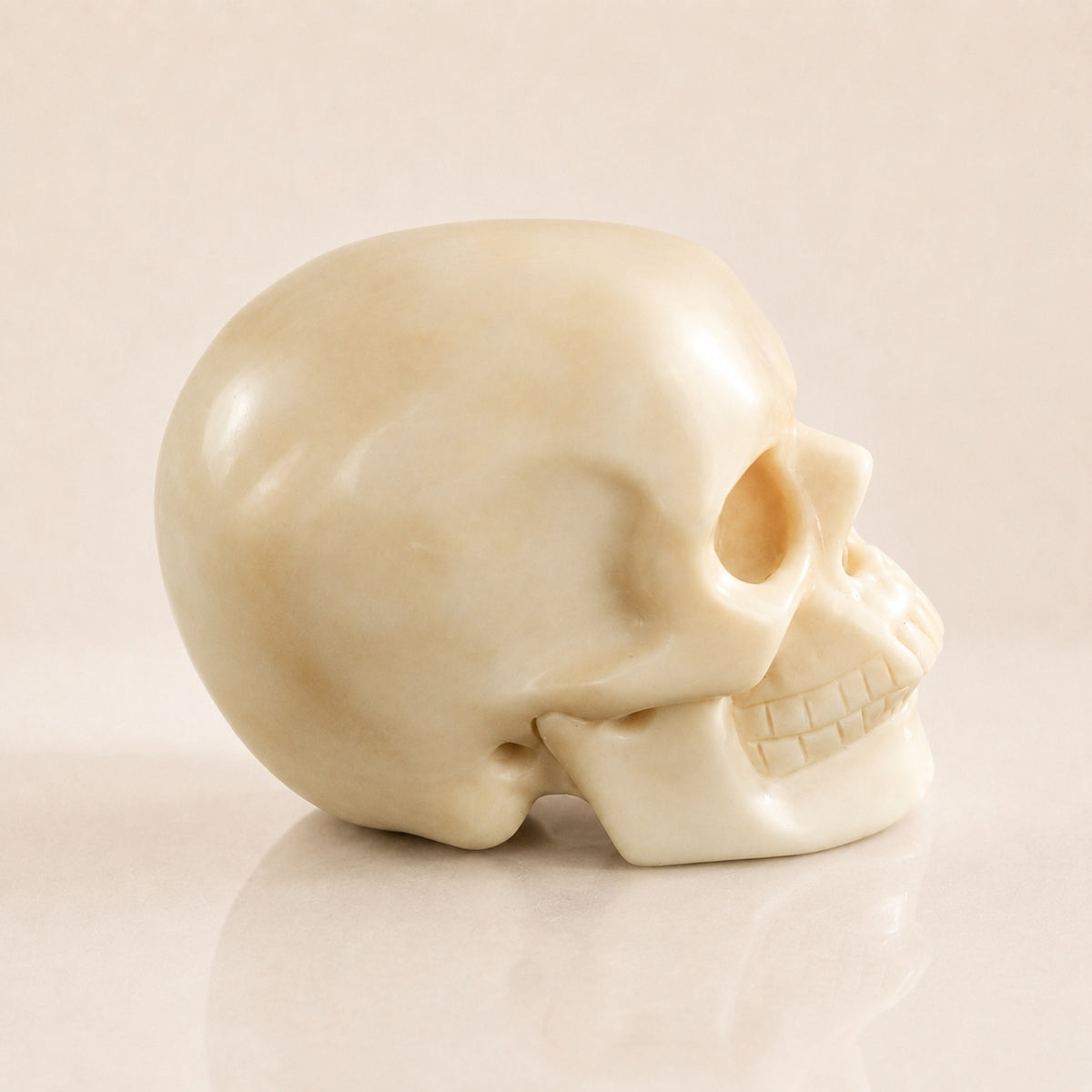 3-inch Ivory Jade Skull