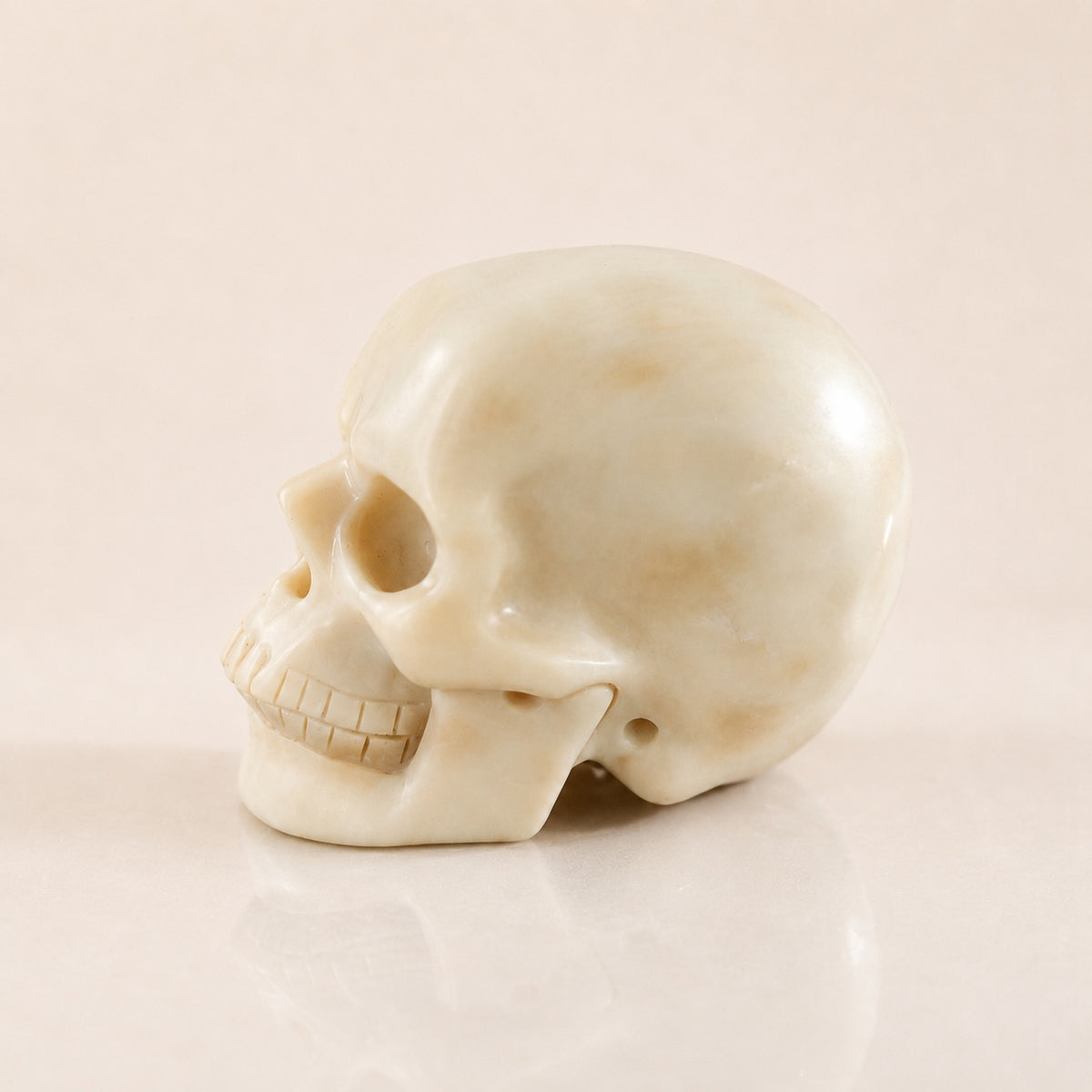 3-inch Ivory Jade Skull