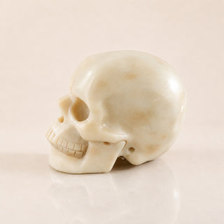 3-inch Ivory Jade Skull