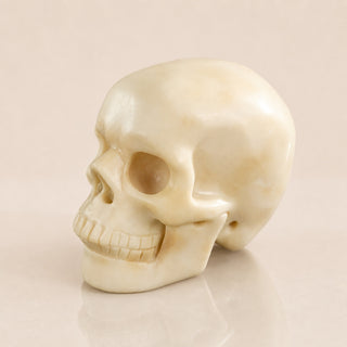 3-inch Ivory Jade Skull