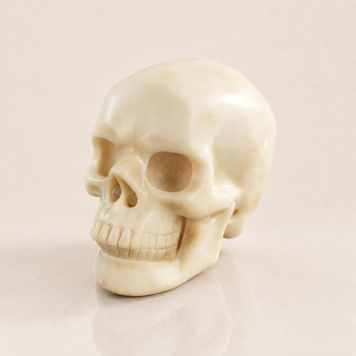 3-inch Ivory Jade Skull