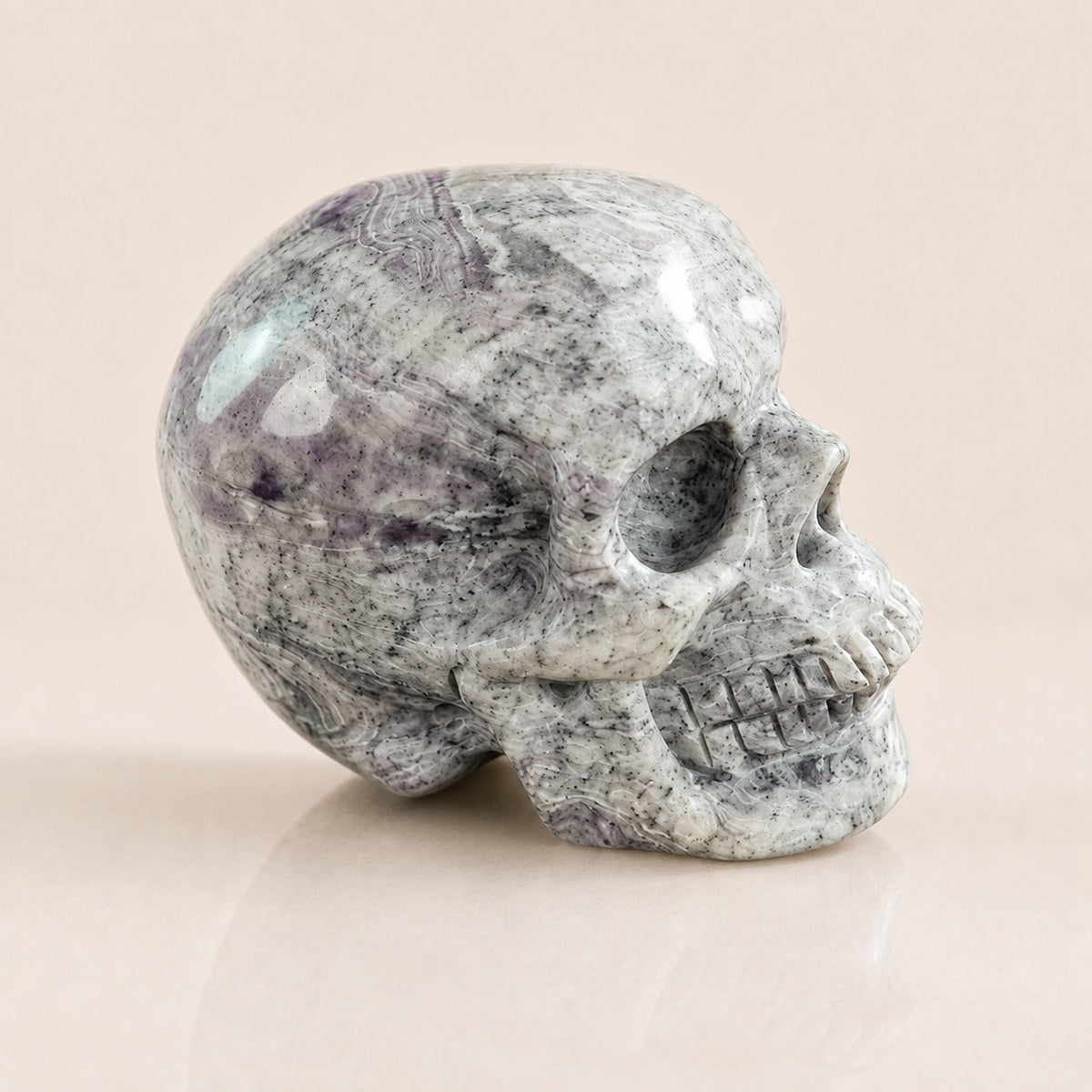 3-inch Purple Malachite Skull