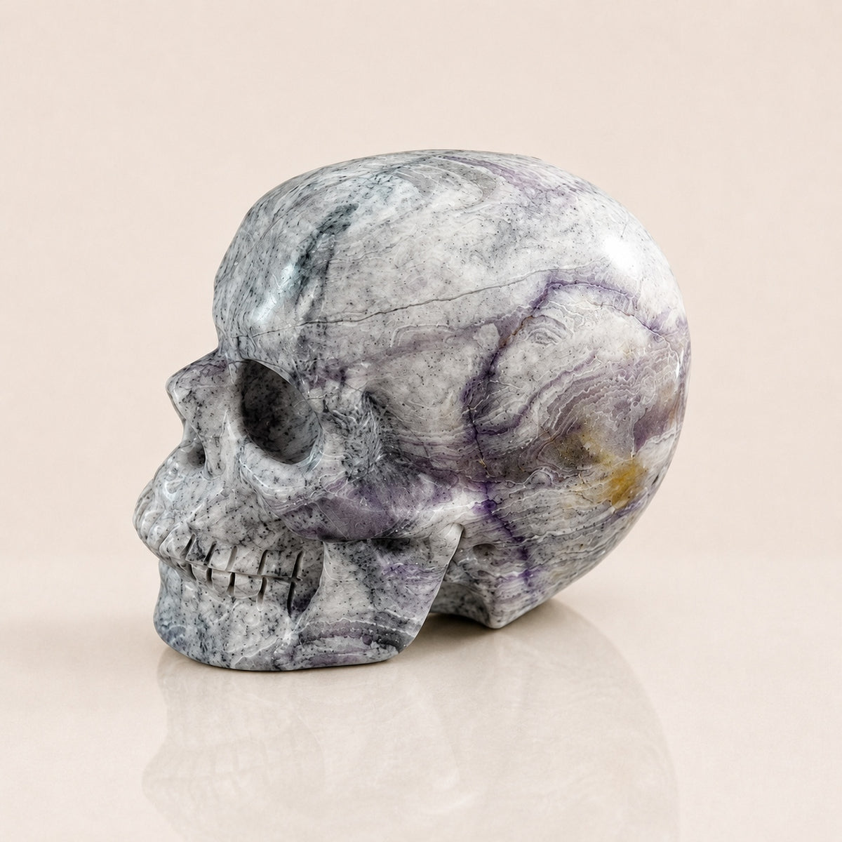 3-inch Purple Malachite Skull