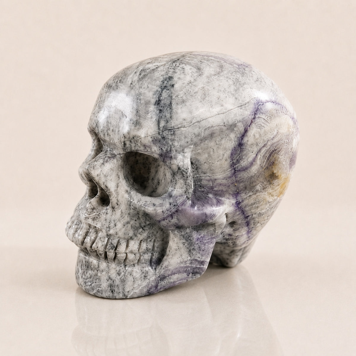 3-inch Purple Malachite Skull