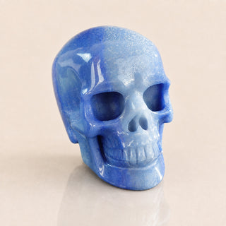 Crâne d'aventurine bleue de 3 pouces