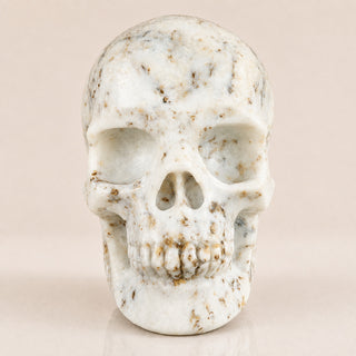 4.5-inch White Opal Skull