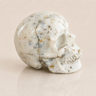 4.5-inch White Opal Skull