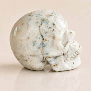 4.5-inch White Opal Skull