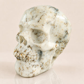 4.5-inch White Opal Skull