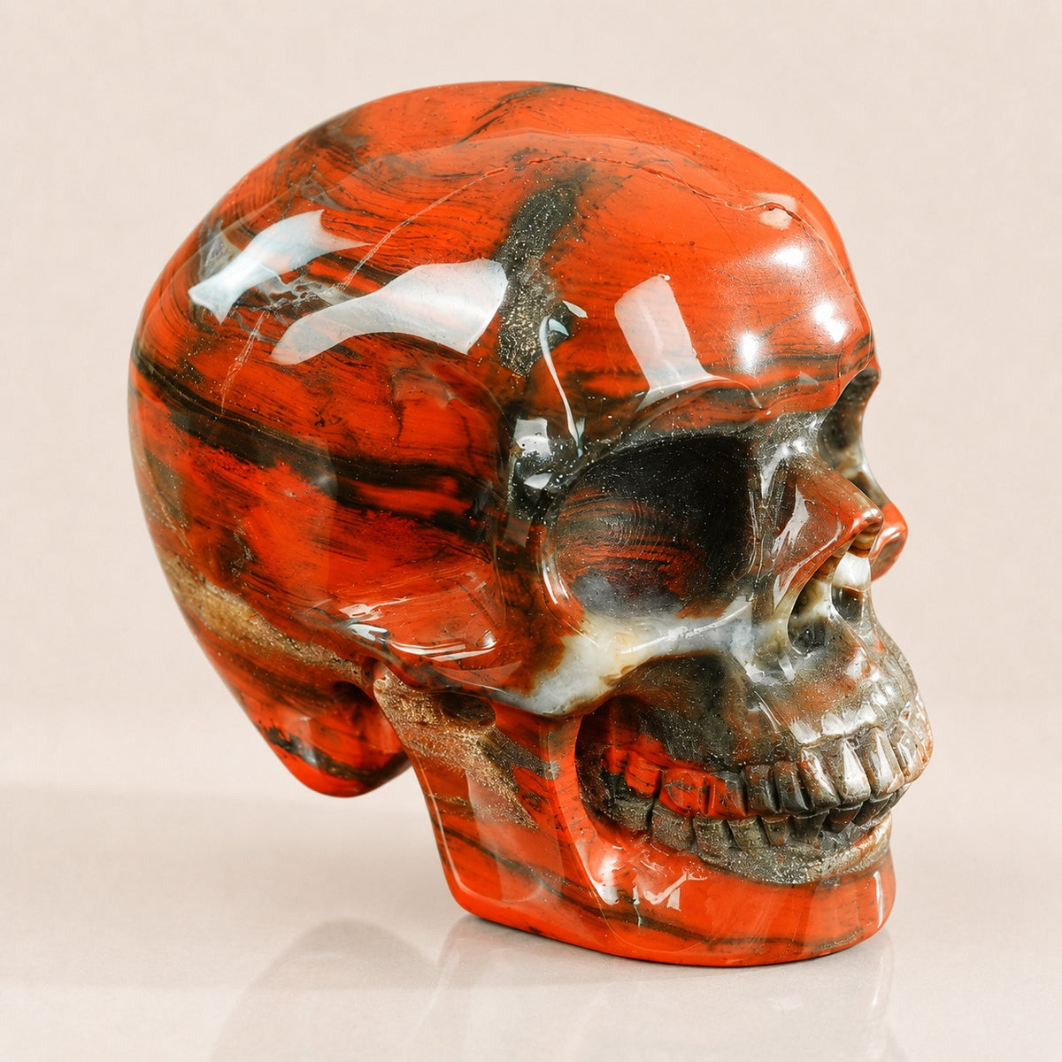 4.5-inch Red Jasper Skull