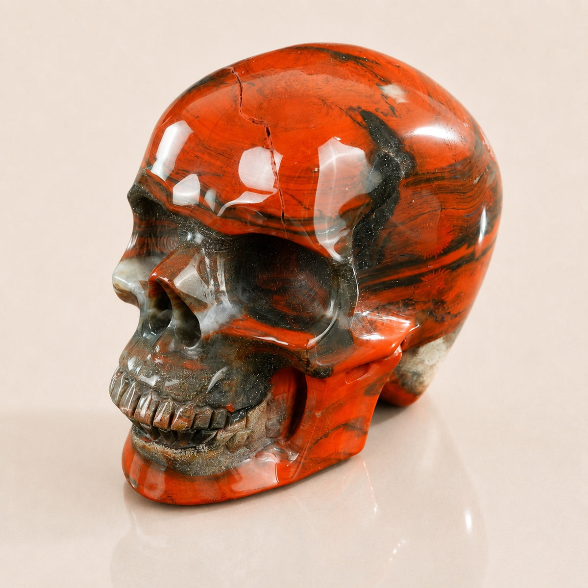 4.5-inch Red Jasper Skull
