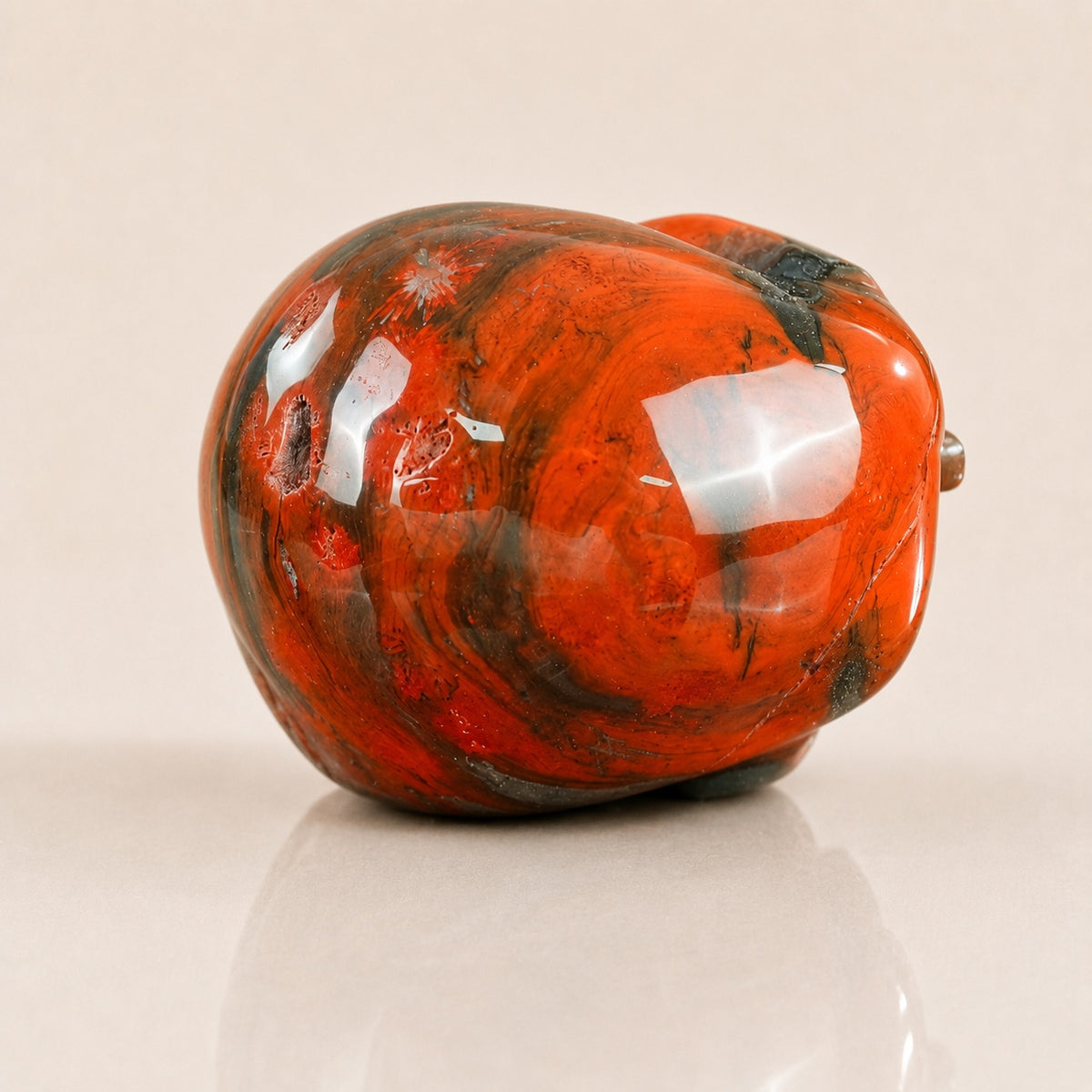 4.5-inch Red Jasper Skull