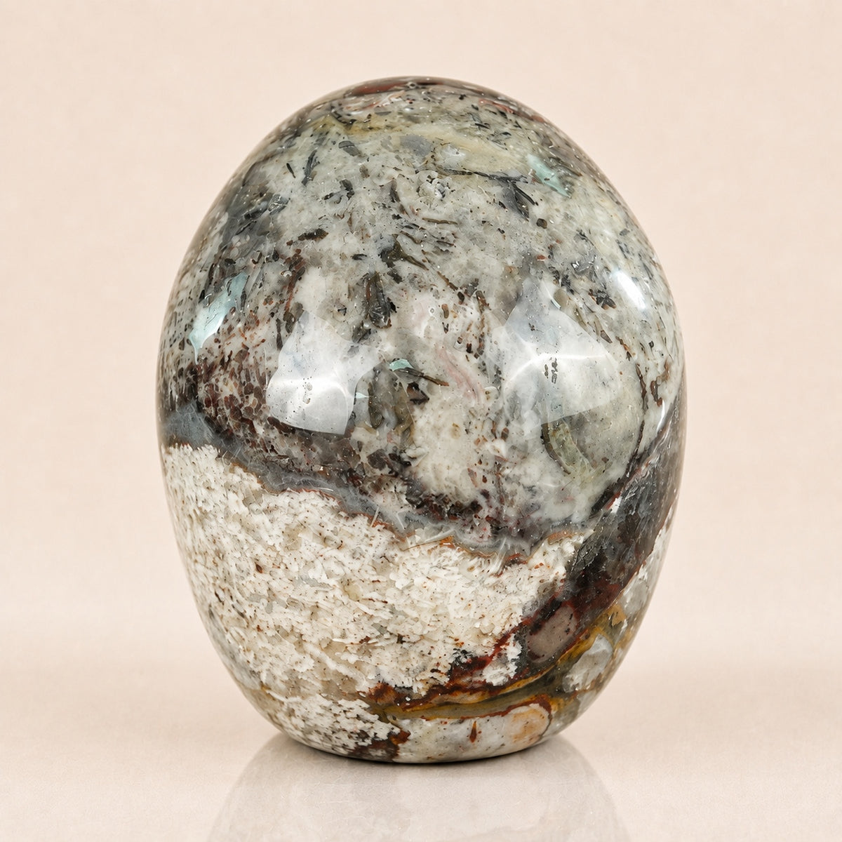 4.5-inch Red Crazy Lace Agate Skull