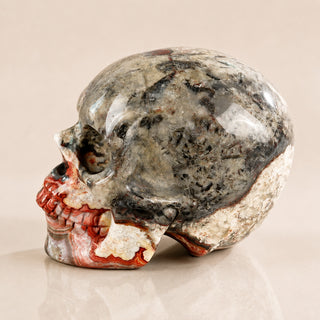 4.5-inch Red Crazy Lace Agate Skull