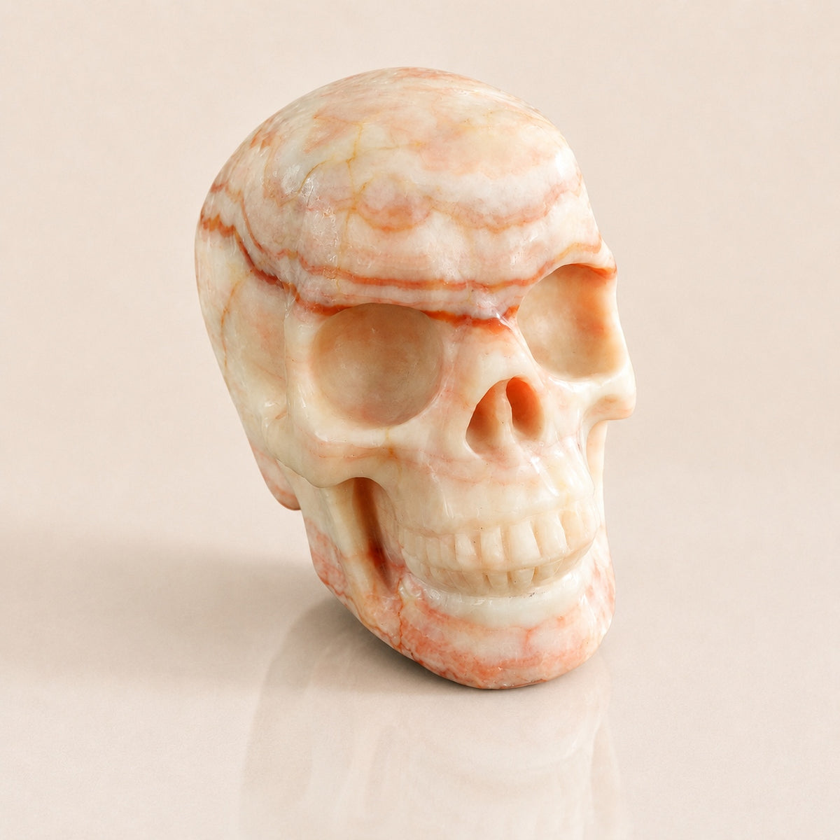 4.5-inch Zebra Jasper Skull