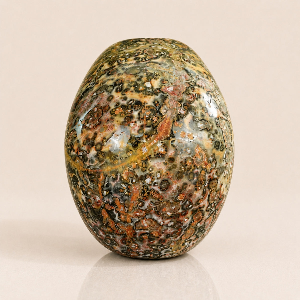 4.5-inch Yellow Leopard skin Skull