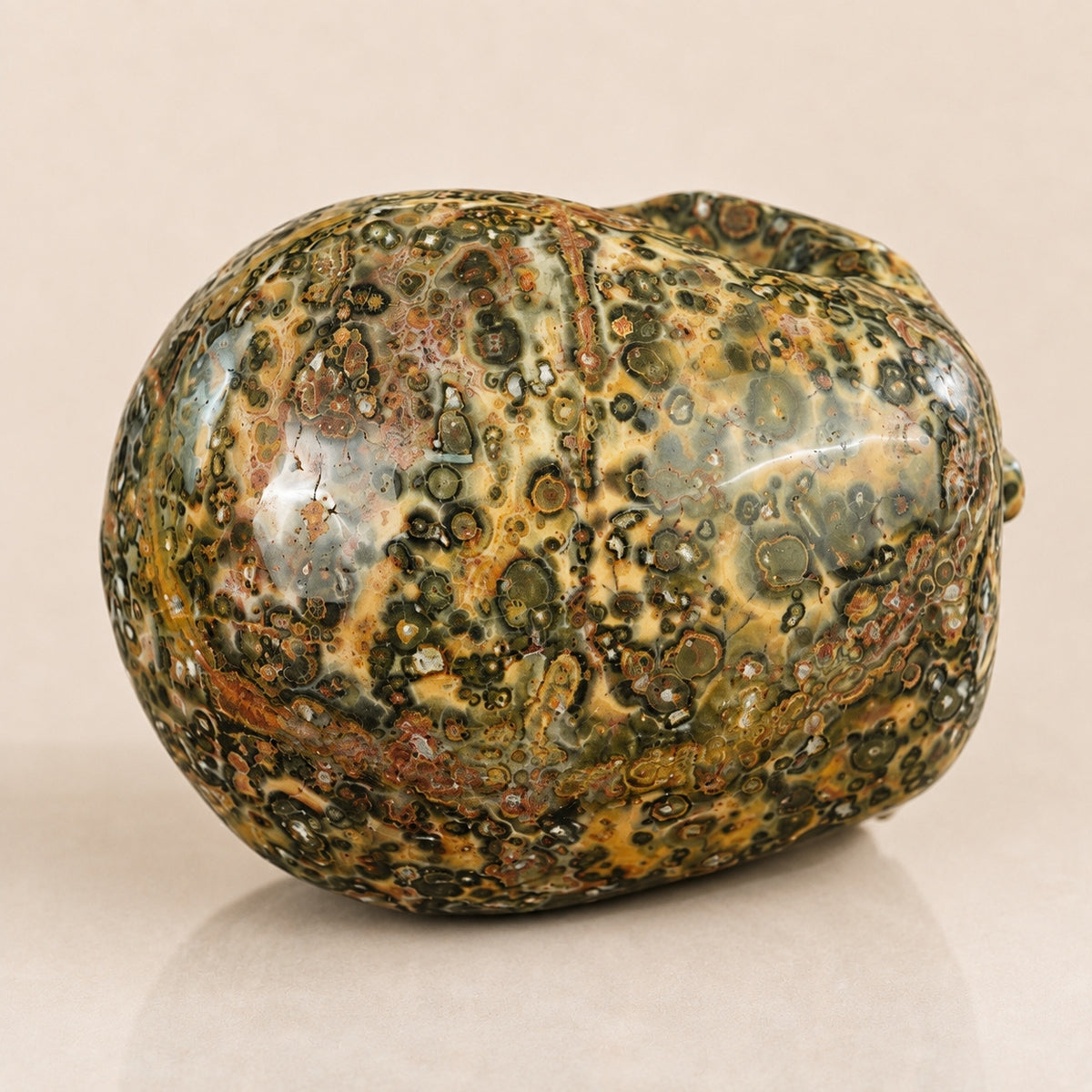 4.5-inch Yellow Leopard skin Skull