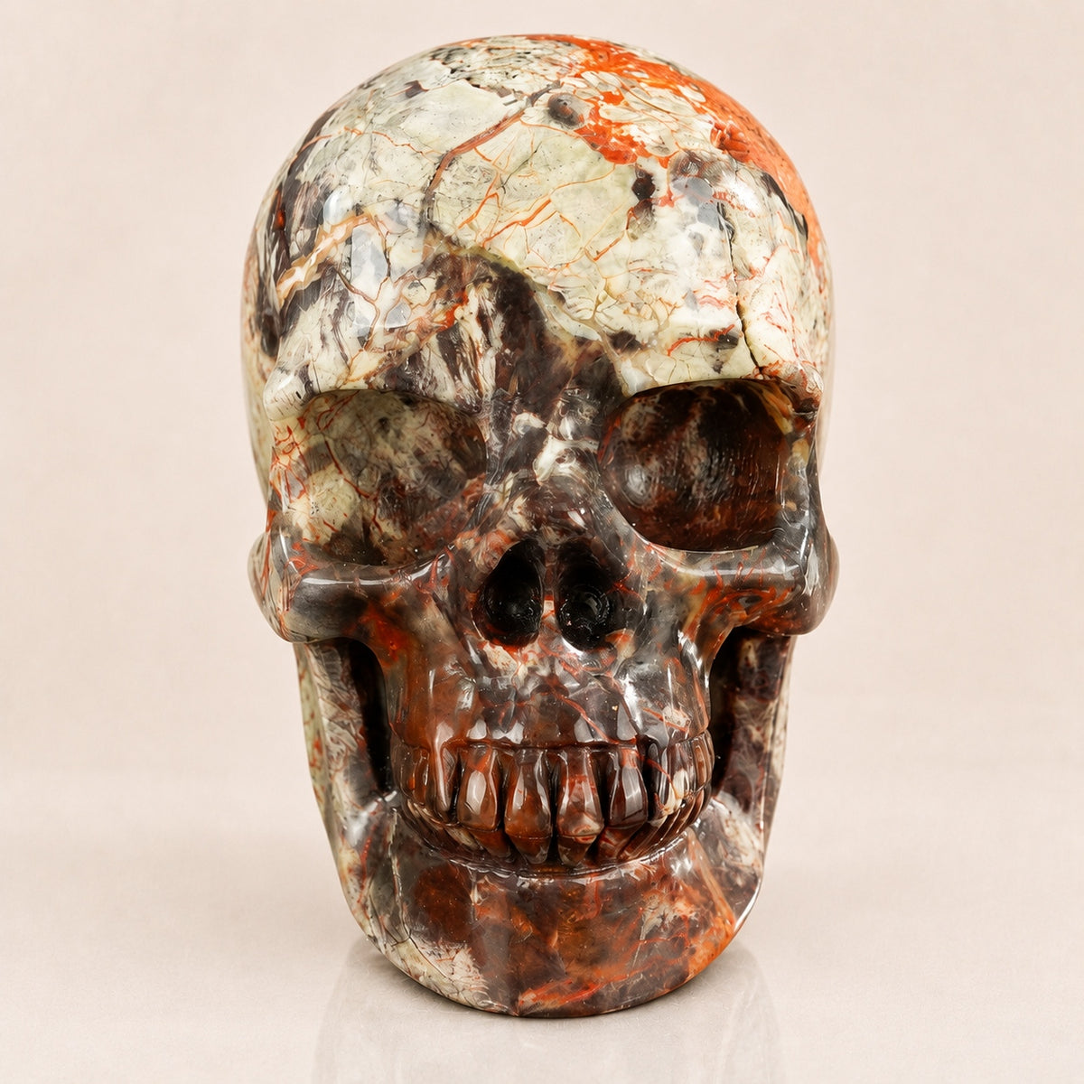 4.5-inch Money agate Skull