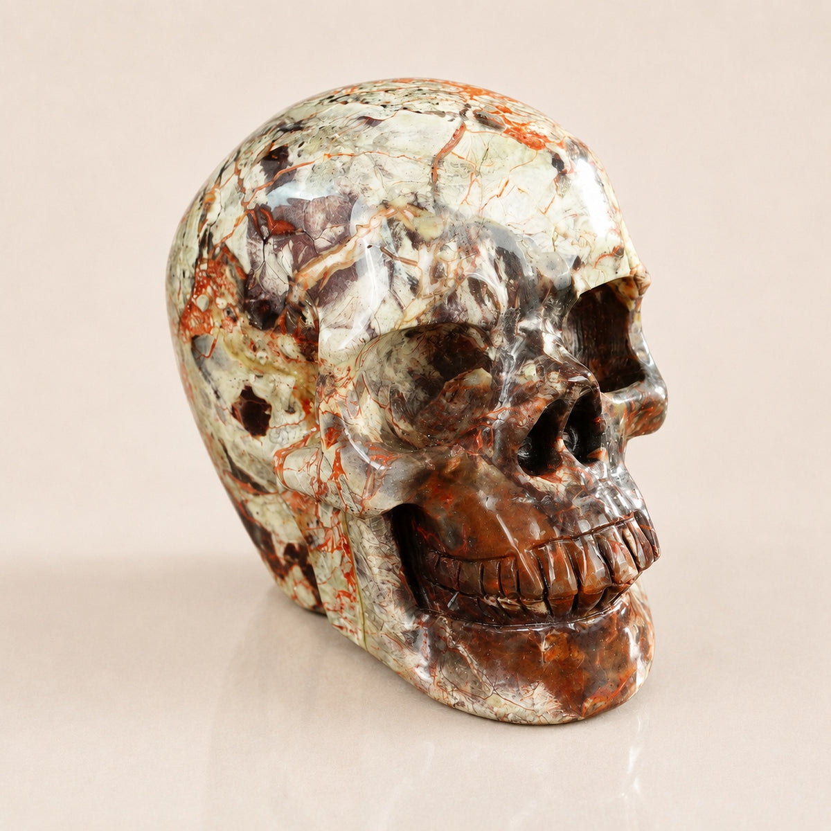 4.5-inch Money agate Skull