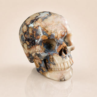4.5-inch Blue Flower Agate Skull