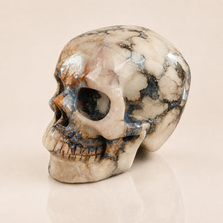 4.5-inch Blue Flower Agate Skull