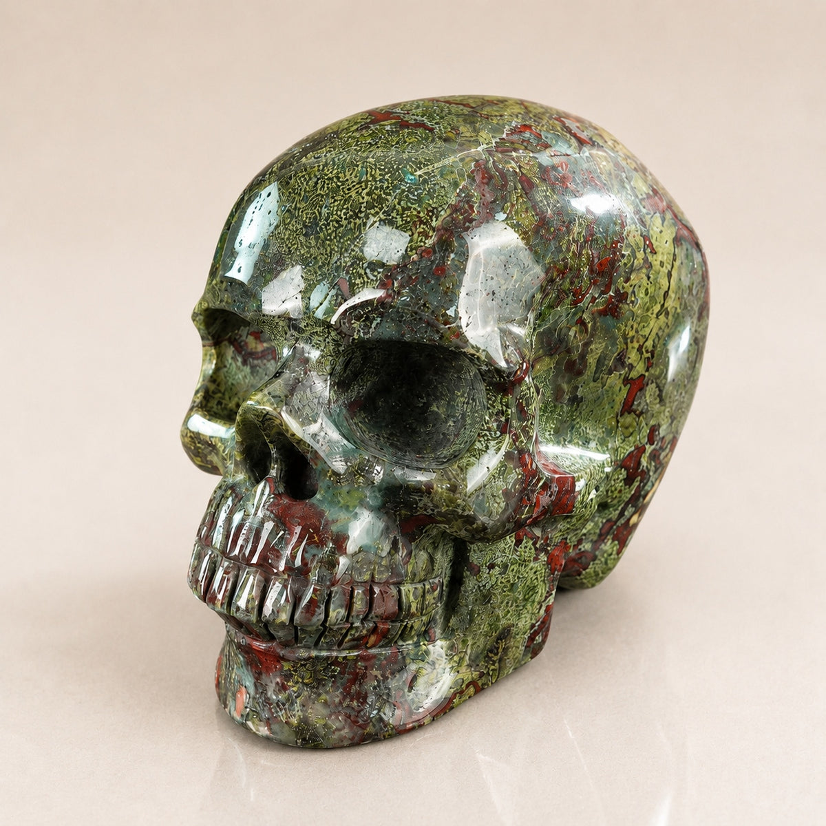 4.5-inch Dragon Blood Jasper Skull