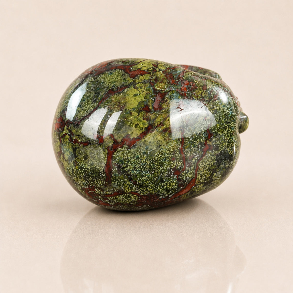 4.5-inch Dragon Blood Jasper Skull