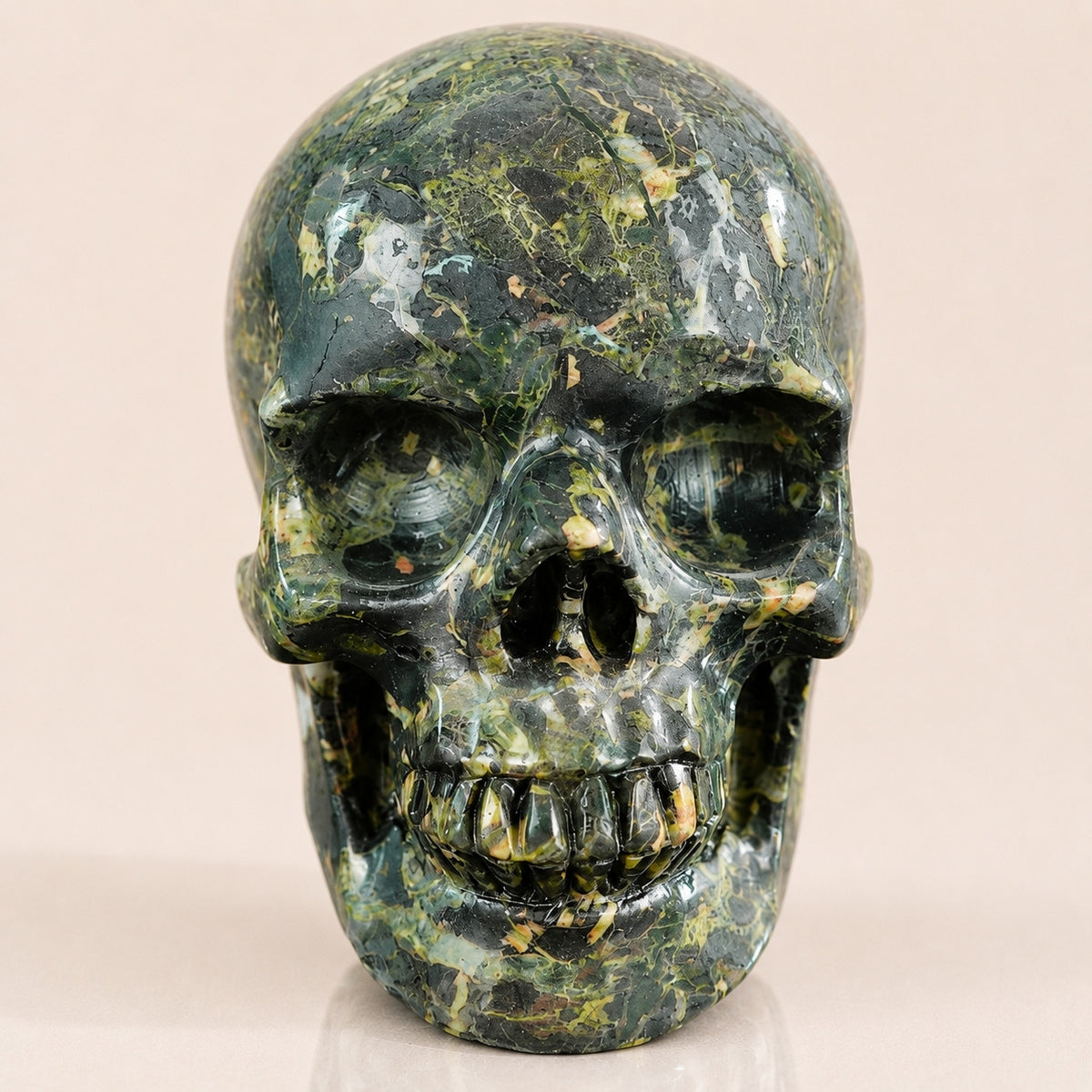 4.5-inch Plum Blossom Jade Skull