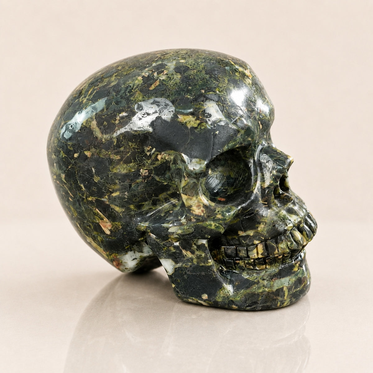 4.5-inch Plum Blossom Jade Skull